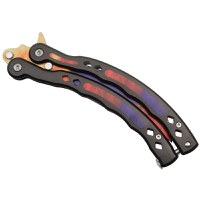 Briceag fluture de antrenament IdeallStore®, Tri-Elements, otel inoxidabil, 24.5 cm, multicolor - 4