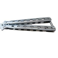 Briceag fluture de antrenament, otel inoxidabil, Basic Blade, 22 cm, argintiu - 5