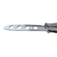 Briceag fluture de antrenament, otel inoxidabil, Basic Blade, 22 cm, argintiu - 2