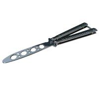 Briceag fluture de antrenament, otel inoxidabil, Bullet Blade, 22 cm, argintiu - 2