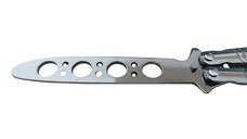 Briceag fluture de antrenament, otel inoxidabil, Bullet Blade, 22 cm, argintiu