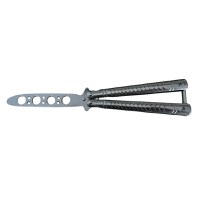 Briceag fluture de antrenament, otel inoxidabil, Bullet Blade, 22 cm, argintiu - 3