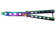 Briceag fluture IdeallStore, Butterfly Clash, antrenament, 22 cm, multicolor