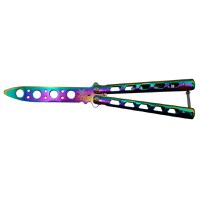 Briceag fluture IdeallStore, Butterfly Clash, antrenament, 22 cm, multicolor - 1