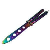 Briceag fluture IdeallStore, Butterfly Clash, antrenament, 22 cm, multicolor - 3