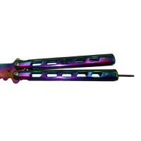 Briceag fluture IdeallStore, Butterfly Clash, antrenament, 22 cm, multicolor - 2