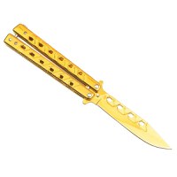 Briceag fluture IdeallStore®, Future Wings, otel inoxidabil, 24 cm, auriu - 3