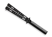 Briceag fluture IdeallStore tip pieptan, Black Comb, 22 cm, negru - 4