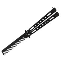 Briceag fluture IdeallStore tip pieptan, Black Comb, 22 cm, negru - 1