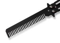 Briceag fluture IdeallStore tip pieptan, Black Comb, 22 cm, negru - 2