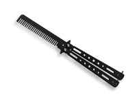 Briceag fluture IdeallStore tip pieptan, Black Comb, 22 cm, negru - 6