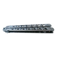 Briceag fluture, otel inoxidabil, Bullet Spots, 22 cm, argintiu - 4