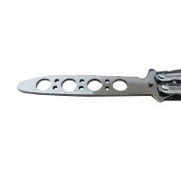 Briceag fluture, otel inoxidabil, Bullet Spots, 22 cm, argintiu - 2