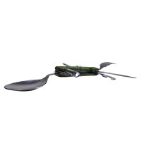 Briceag otel inoxidabil multifunctional camping, 20 cm, Kaki - 2