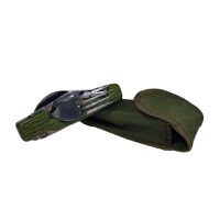 Briceag otel inoxidabil multifunctional camping, 20 cm, Kaki - 1