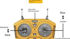 Buldozer telecomandat cu lumini LED si sunete, incarcabil USB, multiple functii