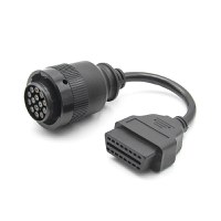 Cablu adaptor Catterpillar CAT-14 pin Deutsch femela → OBD-II 16 pin femela pentru utilaje grele, excavatoare - 2