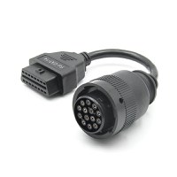 Cablu adaptor Catterpillar CAT-14 pin Deutsch femela → OBD-II 16 pin femela pentru utilaje grele, excavatoare - 6