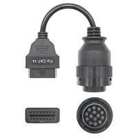 Cablu adaptor Catterpillar CAT-14 pin Deutsch femela → OBD-II 16 pin femela pentru utilaje grele, excavatoare - 4
