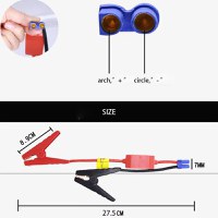 Cablu auto de Pornire, 400/800A, lungime 30 cm, compatibil cu Starter Multifunctional, cupru - 1