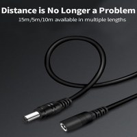 Cablu de Alimentare, Extensie Mufata de 20m MRG M1168, Mufa 5.5mm, Negru - 5