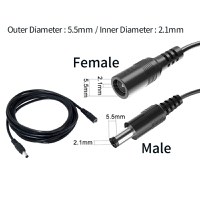 Cablu de Alimentare, Extensie Mufata de 5m MRG M1168, Mufa 5.5mm, Negru - 4