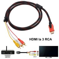 Cablu HDMI la 3 RCA MRG M1001, 1080p , Cablu Video 140 cm, Fara Convertor - 3