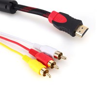 Cablu HDMI la 3 RCA MRG M1001, 1080p , Cablu Video 140 cm, Fara Convertor - 1