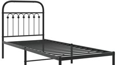 Cadru de pat metalic elegant, negru, 80x200 cm