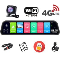 Camera Auto Dubla Tip Oglinda Techstar® Z9 Plus, Android 8.1, 4G si WiFi, 9.66" IPS Touch Full HD, Hotspot, ADAS, GPS - 1