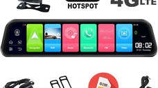 Camera Auto Dubla Tip Oglinda Techstar® Z9 Plus, Android 8.1, 4G si WiFi, 9.66
