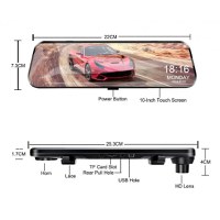 Camera Auto Tip Oglinda E-ACE A20, Dubla, 10" Inch, IPS, Touch Screen, Full HD, Night Vision, PIP - 4