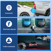 Camera auto tripla de bord Full HD 1080P, GoSafe, WDR, GPS, WIFI, aplicatie pe telefon, night vision, card 64 GB inclus - 6