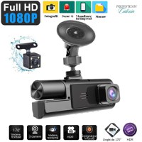 Camera auto tripla de bord Full HD 1080P, GoSafe, WDR, GPS, WIFI, aplicatie pe telefon, night vision, card 64 GB inclus - 8