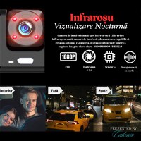 Camera auto tripla de bord Full HD 1080P, GoSafe, WDR, GPS, WIFI, aplicatie pe telefon, night vision, card 64 GB inclus - 3