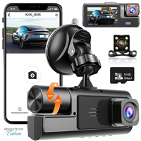 Camera auto tripla de bord Full HD 1080P, GoSafe, WDR, GPS, WIFI, aplicatie pe telefon, night vision, card 64 GB inclus - 13