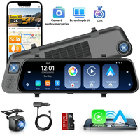 Camera de bord Auto tip Oglinda - Dasbo®, Navigatie Auto cu 3 Camere, Fata 2K + spate si interior 1080P, Carplay - 1