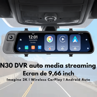 Camera de bord Auto tip Oglinda - Dasbo®, Navigatie Auto cu 3 Camere, Fata 2K + spate si interior 1080P, Carplay - 5