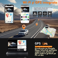 Camera de bord pentru masina cu 4 canale 360°–FHD 1080P, WIFI+GPS, Monitorizare PARCARE 24h, G-Senzor, Aplicatie Telefon - 6