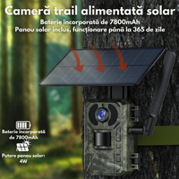 Camera de Supraveghere pentru Vanatoare Trail 4G, 4MP, alimentate solara, vizualizare live si alerte, Impermeabila - 10