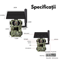 Camera de Supraveghere pentru Vanatoare Trail 4G, 4MP, alimentate solara, vizualizare live si alerte, Impermeabila - 1