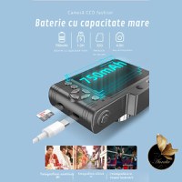 Camera Foto Digitala Auraliv® Roz 48MP Ultra HD, 2.5K UHD, Video 1080P,  Ecran IPS 2.8”,Baterie 750mAh,Card 32GB Inclus - 4