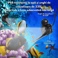 Camera Subacvatica pentru Pescuit 1080P cu Ecran IPS 4.3”, Dasbo®, Unghi 220°, Viziune Nocturna IR, Baterie 5000 mAh - 8