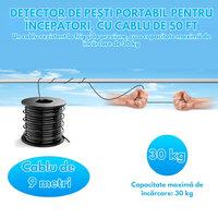 Camera Subacvatica pentru Pescuit 1080P cu Ecran IPS 4.3”, Dasbo®, Unghi 220°, Viziune Nocturna IR, Baterie 5000 mAh - 9