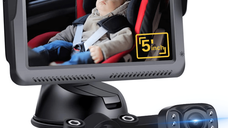 Camera video auto HD pentru monitorizare a bebelusilor si copiilor pentru scaunul din spate al masinii, Baby monitor