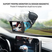 Camera video auto HD pentru monitorizare a bebelusilor si copiilor pentru scaunul din spate al masinii, Baby monitor - 8