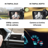 Camera video auto HD pentru monitorizare a bebelusilor si copiilor pentru scaunul din spate al masinii, Baby monitor - 3