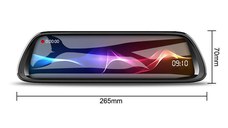 Camera Video Auto Oglinda DVR Dubla FullHD Techstar® K62, Unghi 170°, Display IPS LED 10