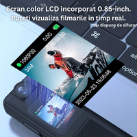 Camera Video Corporala NeoHGS®, Body Cam, 1080P HD, Vedere nocturna, Ecran 0.85-Inch, Functie reportofon, - 10