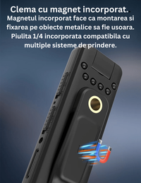 Camera Video Corporala NeoHGS®, Body Cam, 1080P HD, Vedere nocturna, Ecran 0.85-Inch, Functie reportofon, - 3